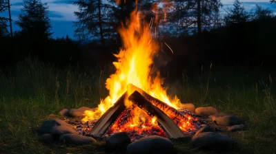 Close Up of Campfire