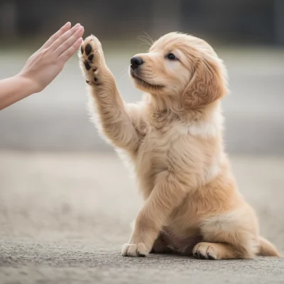 Fluffy Golden Retriever Puppy