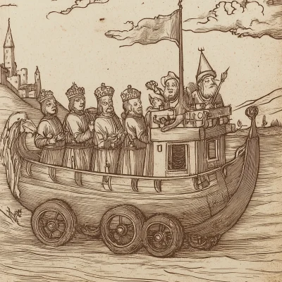 medieval scientists on a journey