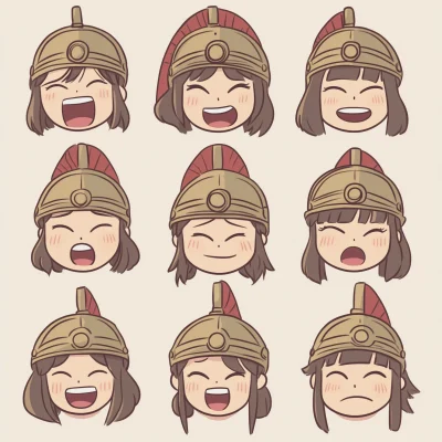 Athena Head Expressions