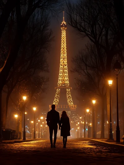 Romantic Night at the Eiffel Tower