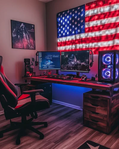 Presidents Day Desk Setup