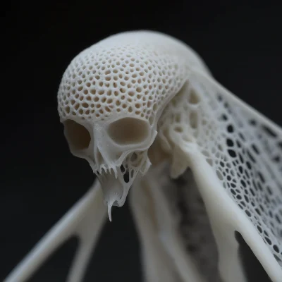 Microscopic Humanoid Skull