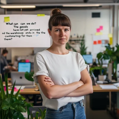 Office Worker Contemplating