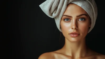 Attractive Woman with Towel