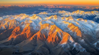 Tranquil Snowy Mountains