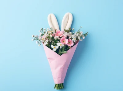 Easter Bouquet with Bunny Ears