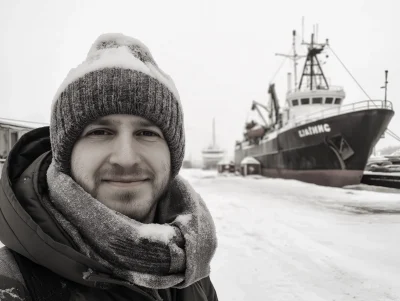 Winter Selfie by the Seaport