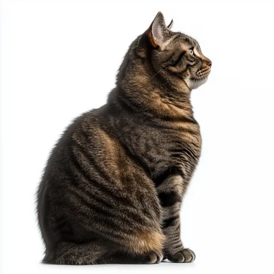Attentive Brown Tabby Cat
