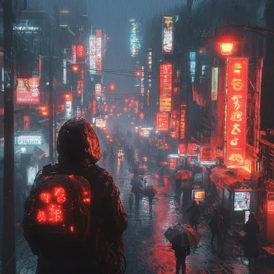 Cyberpunk City at Night