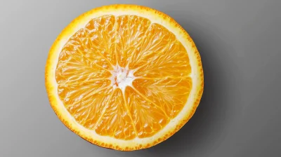 Half Orange Fruit and Slice