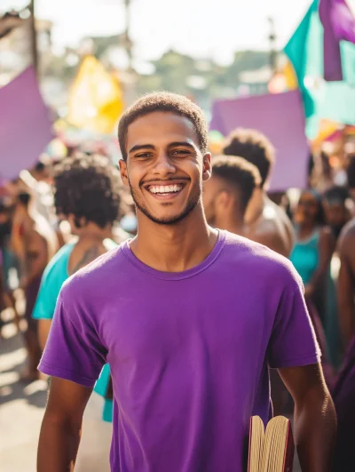 Joyful Brazilian Man