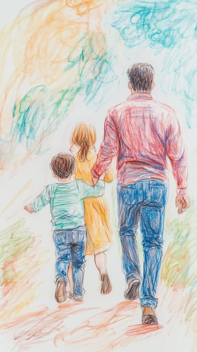 Happy Family Drawing