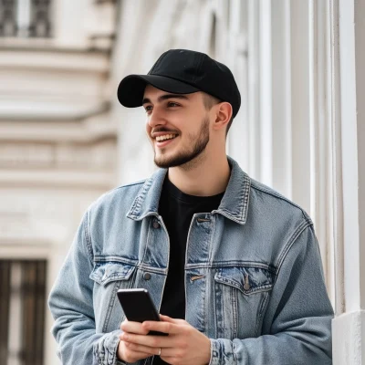 Smiling Young Man Outdoors