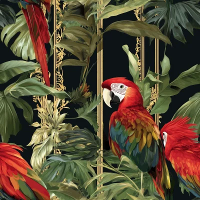 Tropical Parrot Pattern