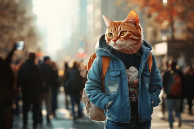 Red Cat in a Jacket