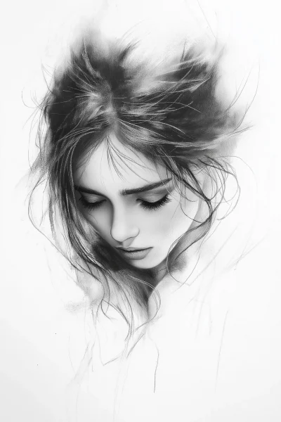 Captivating Charcoal Portrait