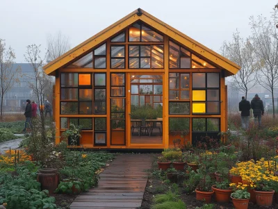 Timber Frame Solarpunk Greenhouse