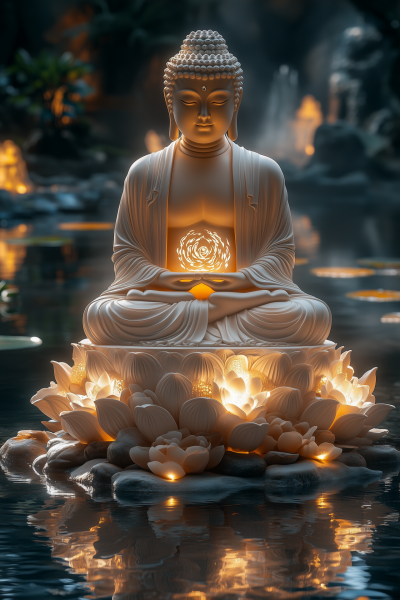 Geometric Buddha Reflection