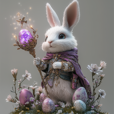 Wizard Rabbit on Easter Eggs