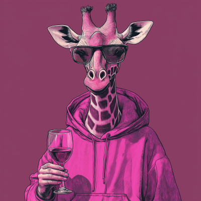 Stylish Pink Giraffe