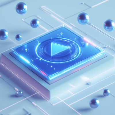 Futuristic Play Button Icon