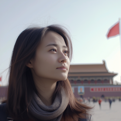 Close-Up View of Tiananmen Square