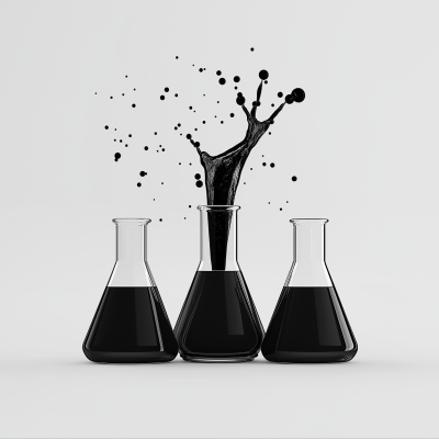Science Experiment with Beakers