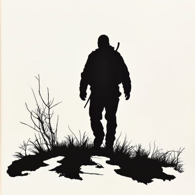 Lonely Hunter Silhouette