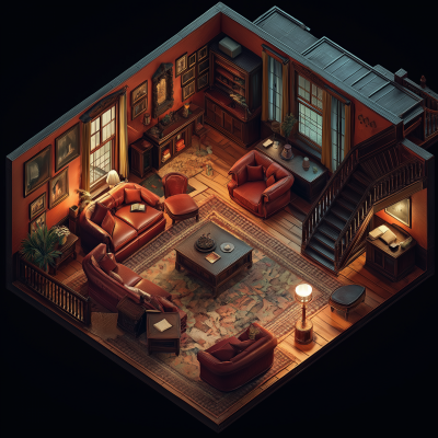 Isometric Clue Boardgame