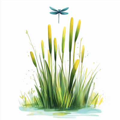 Playful Wetland Scene