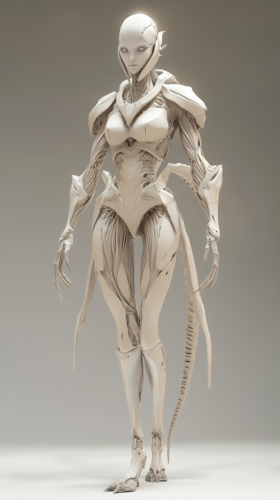 Regal Warrior in Ivory Armor