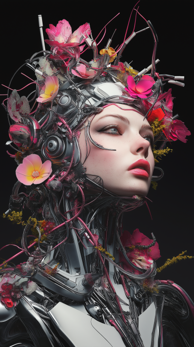 Futuristic Cybernetic Portrait