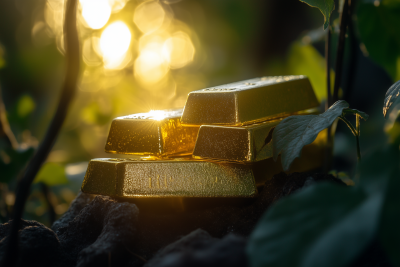 Gold Bars in the Forest