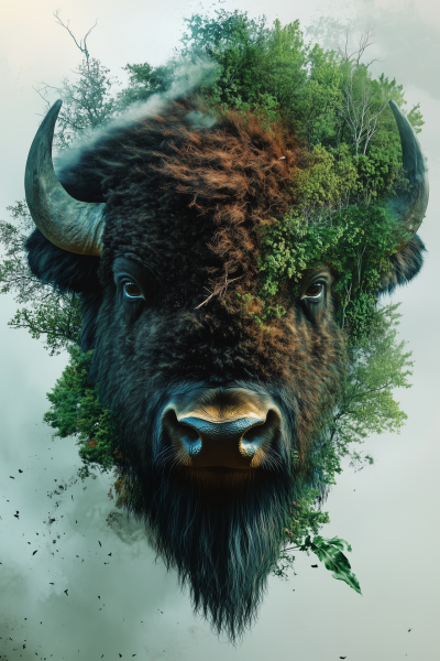 Bison Merging with Nature