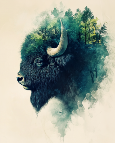 Bison Merging with Nature
