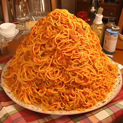 Mountain of Spaghetti Bolognese