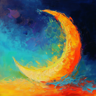 Colorful Half Moon