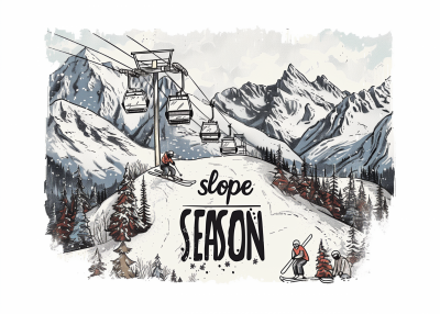 Slope Season T-Shirt Design