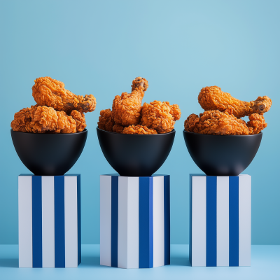 Crispy Fried Chicken Display