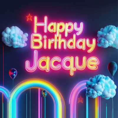 Happy Birthday Neon Poster