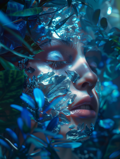 Surreal Portrait of a Transparent Woman