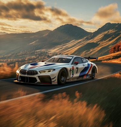BMW M8 GTE Race Car in Action