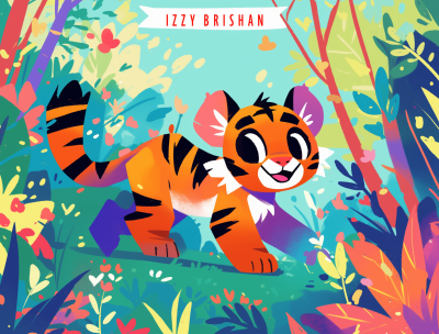Cute Orange Tiger in the Jungle