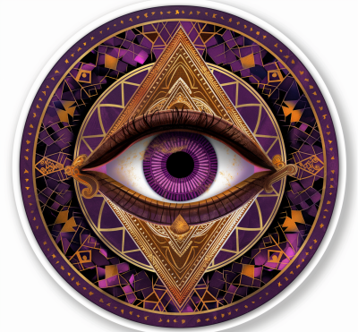 Mystical Purple Circle Sticker