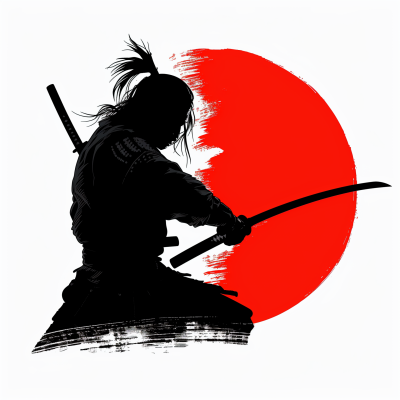 Silhouette of a Samurai