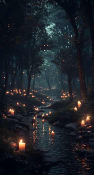 Enchanted Night Forest