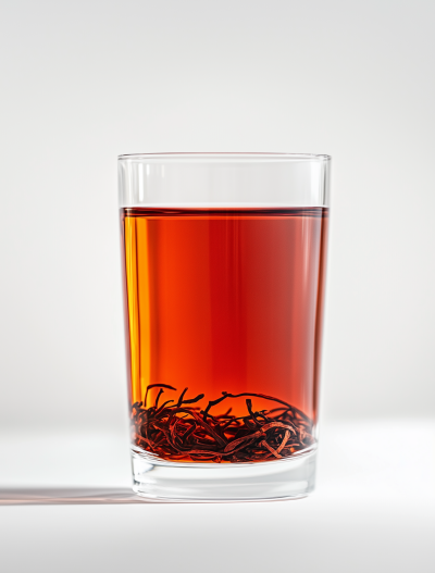 Red Tea in Glass Cup
