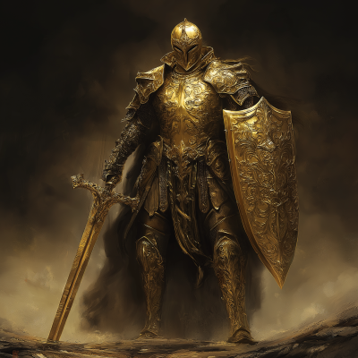 Knight Facing Darkness