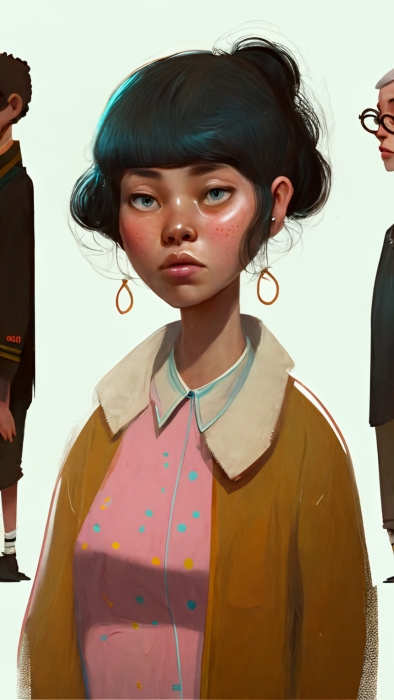 Teen Asian Character Design